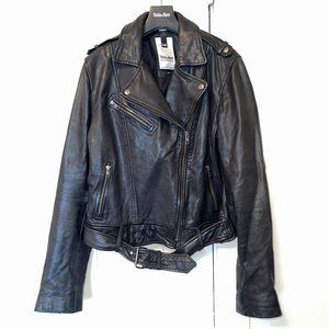Soia & Kyo medium  black leather motorcycle jacket..